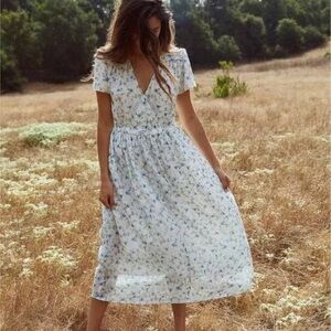 Christy Dawn Original Blue Floral Dawn Dress - Fully Lined!